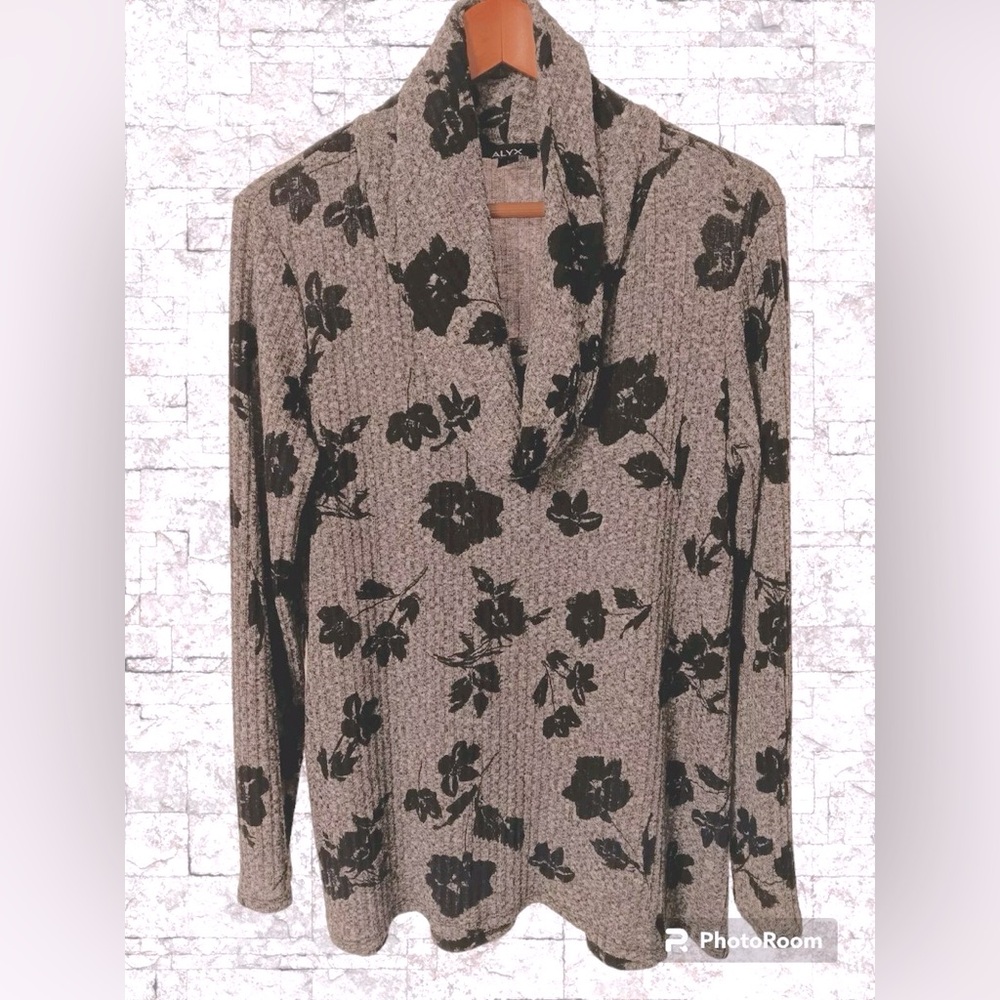 Alyx Black and Gray Turtleneck Sweater